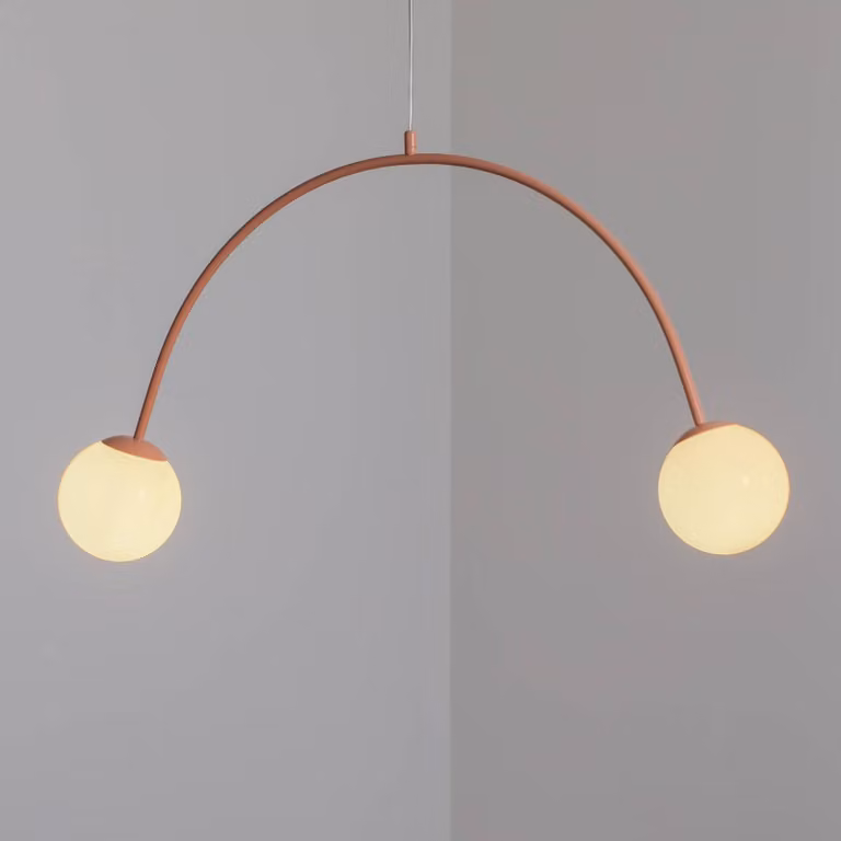 Lampada a sospensione Una 2 ALDEX, dimmerabile, Rosso, Soggiorno / Sala da pranzo, Metallo, Lampada a sospensione