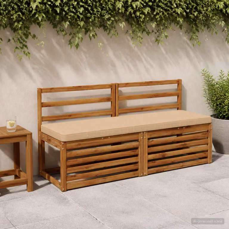 Cuscino per Panchina vidaXL VUGHT in Poliestere, Colore Sabbia, con Rivestimento Lavabile e Resistente ai Raggi UV
