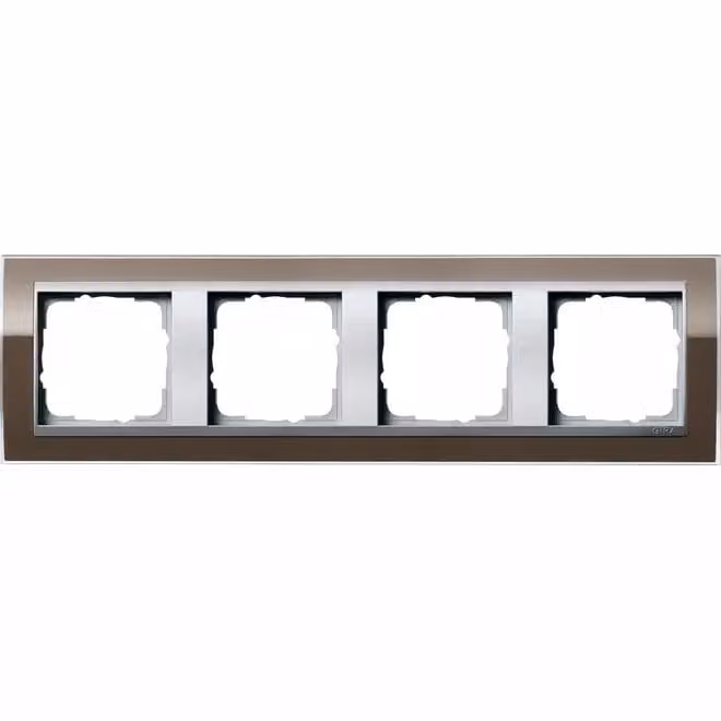Gira 0214766 Cornice di copertura quadrupla per colore alluminio Gira Event marrone chiaro
