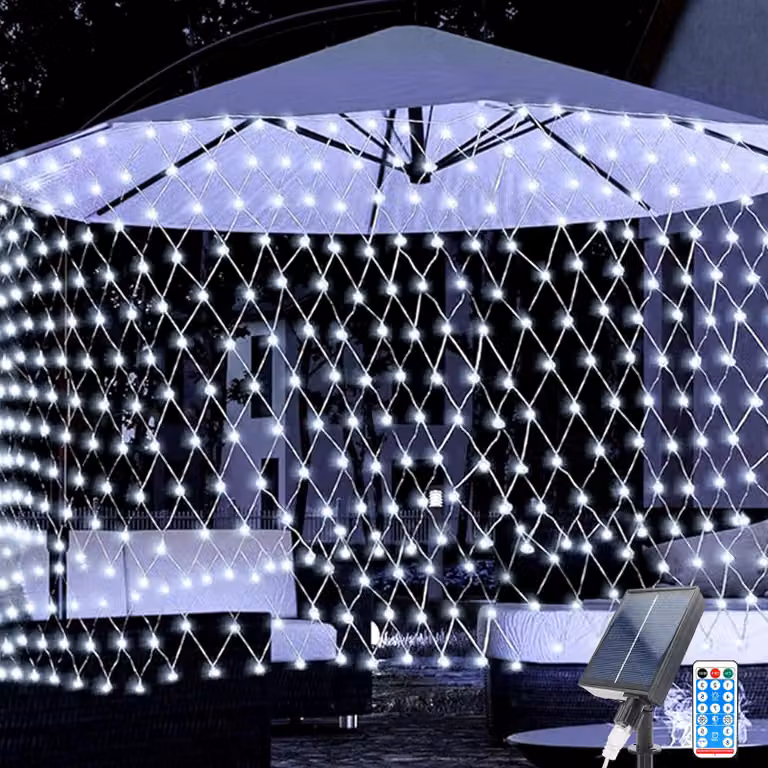 Catena luminosa a LED, 2x3 metri, 198 LED, 8 modalità, impermeabile, per uso esterno