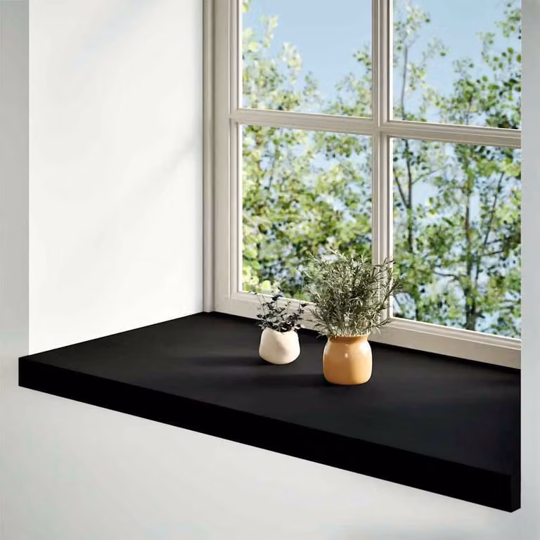 vidaXL Davanzali 2 pz Marrone-nero 80x40x2 cm Legno Massello Rovere