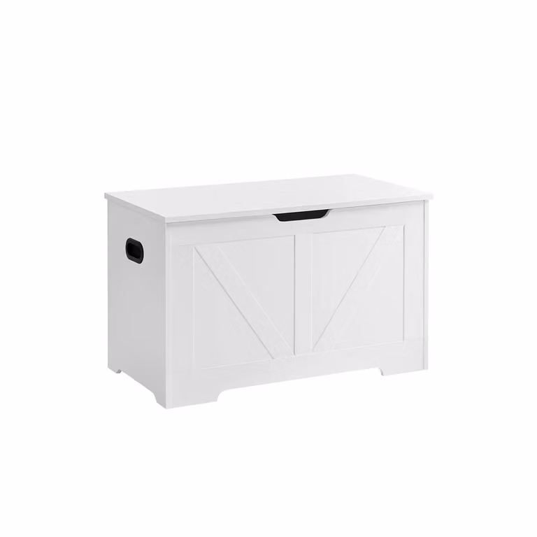 Cassapanca Portaoggetti 40 x 80 x 46 cm Bianco, Bianco / 40 x 80 x 46 cm
