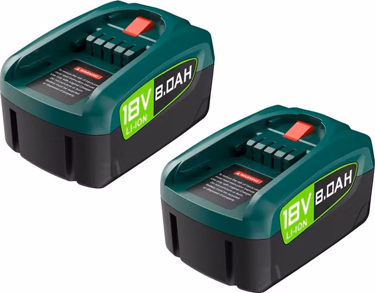 Batteria di ricambio, 8000 mAh, compatibile con gli utensili elettrici, 2 batterie 8000 mAh, 18V