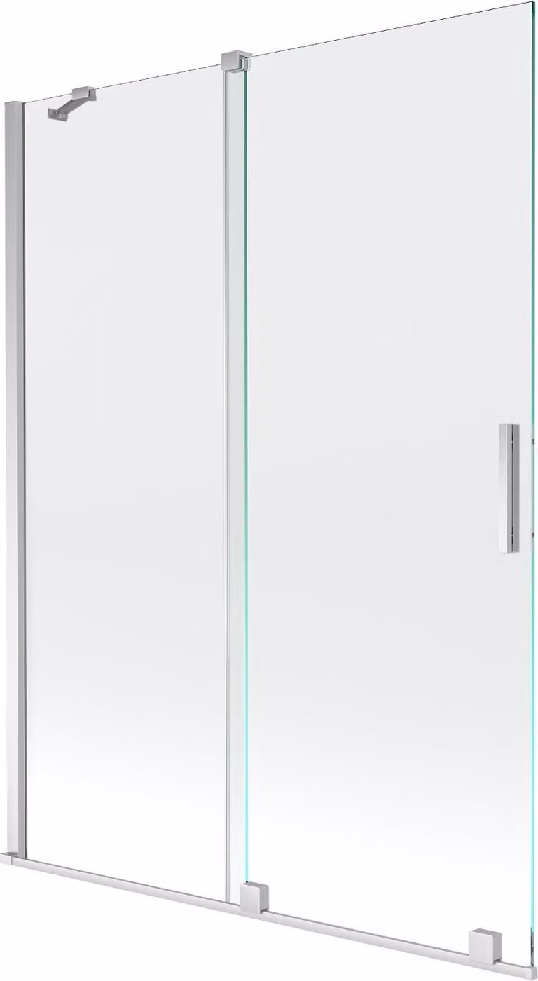 Mexen Velar pannello per vasca da bagno a due ante scorrevoli 130 x 150 cm, trasparente, cromo - 896-130-000-01-01