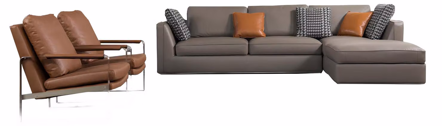Eck Design Sofa Italienische Möbel Sitz Polster Garnitur Leder Couch Landschaft