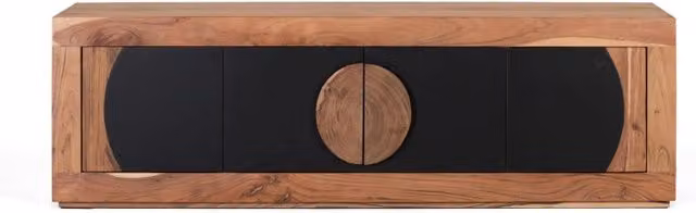 Mobile TV moderno in legno di acacia marrone con 4 ante – 1
