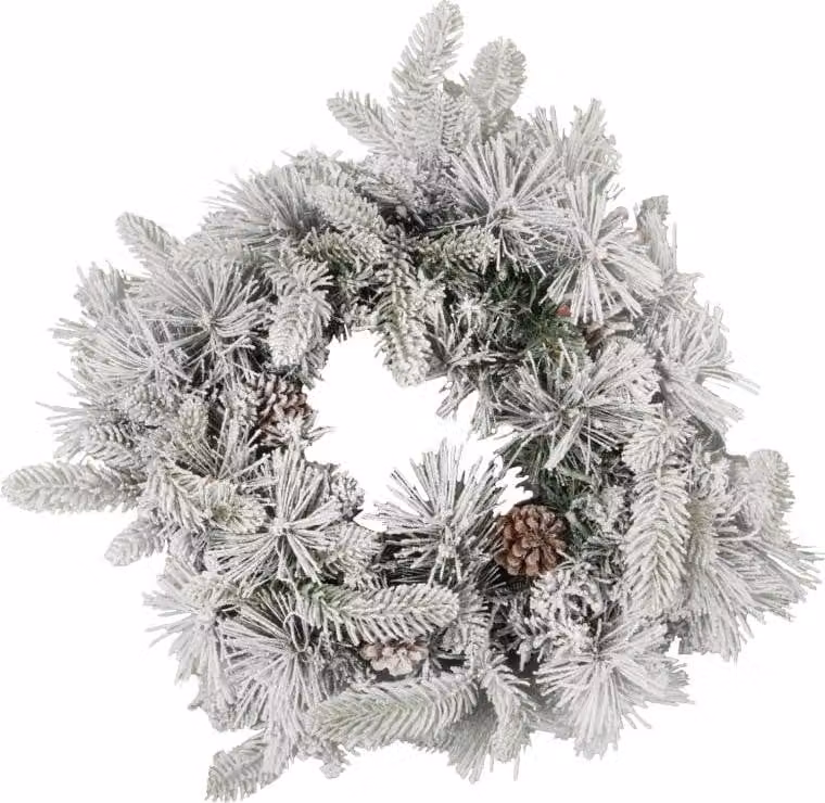 Ghirlanda di Natale con illuminazione a LED ed effetto prima neve