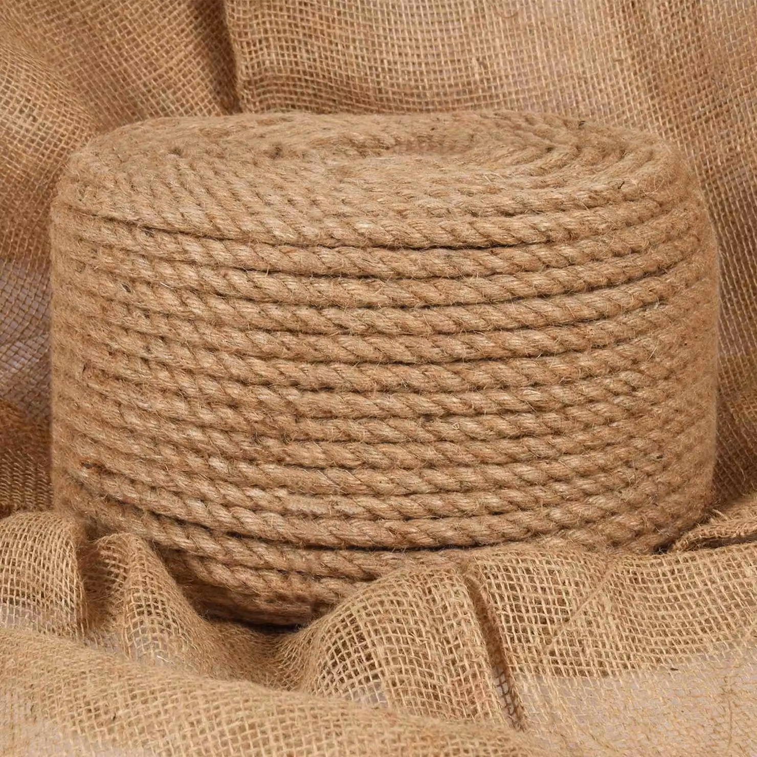 Set di 2 rotoli di spago in juta naturale vidaXL, diametro 2 mm, lunghezza 100 m per uso decorativo e giardinaggio