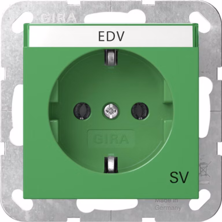 Presa SCHUKO Gira BSF SV Sistema 55 Verde 4457107