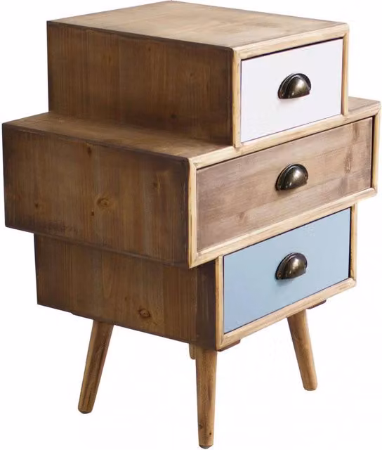 Mobiletto Victoria 50x35x49,5 h cm in Legno Multicolor
