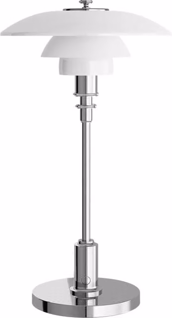 Lampada da tavolo ricaricabile Louis Poulsen PH 2/1 con LED dimmerabile in bianco, oro/ottone o cromo
