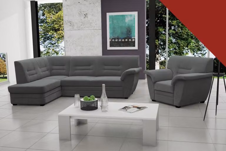 Sofa Schlafsofa Designer Sofa mit Bettfunktion + Bettkasten Ecksofa Couch