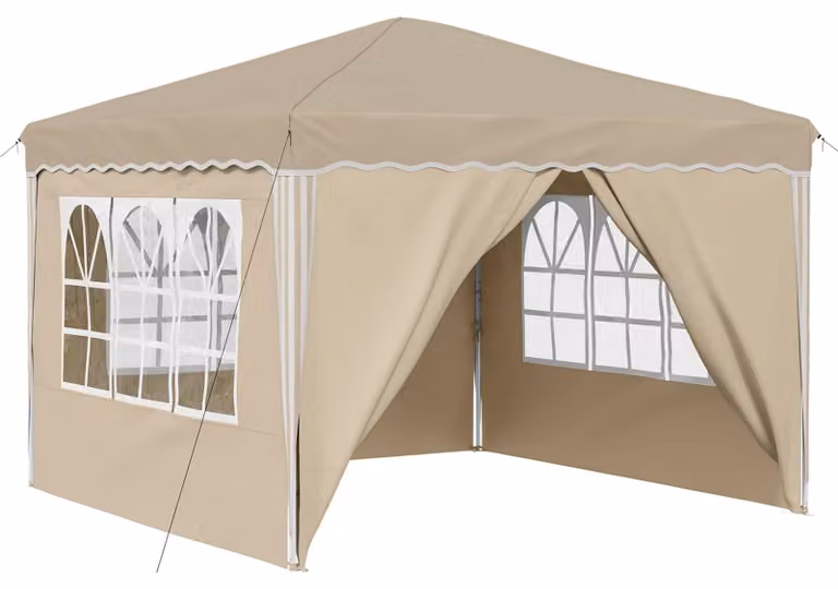 Tenda per feste a pop-up 288 x 288 x 245 cm Crema