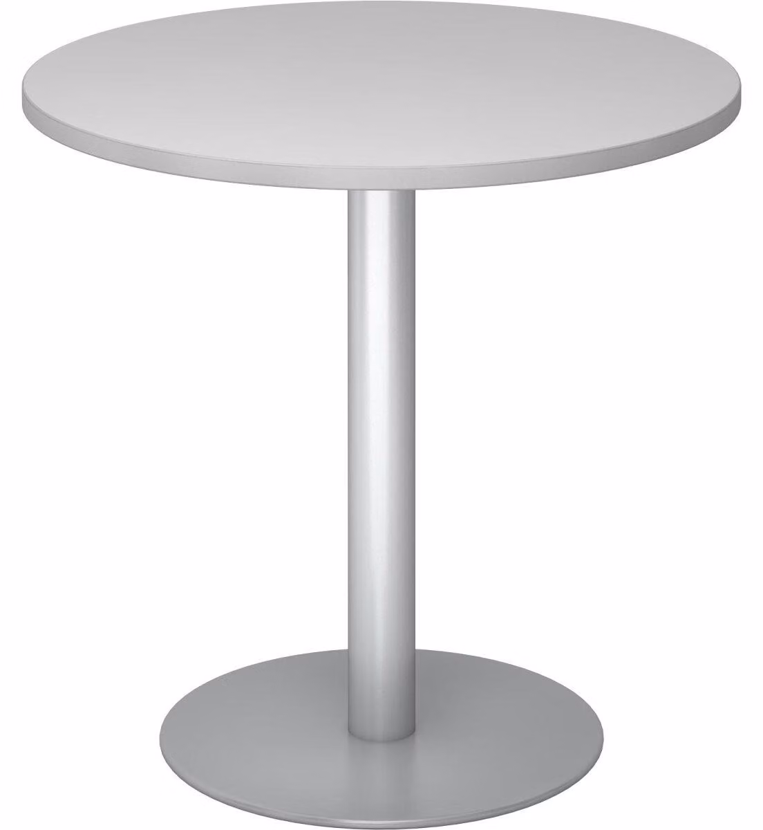 BISTRO F80R S - Tavolo da conferenza modulare Grigio Argento Ø 80