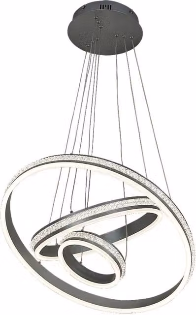 Lampadario LED Rabalux Avalon 75W alluminio spazzolato bianco