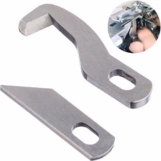 Set di lame a taglio rapido per macchine da cucire con funzione overlock, lama a doppio taglio, materiali di alta qualità