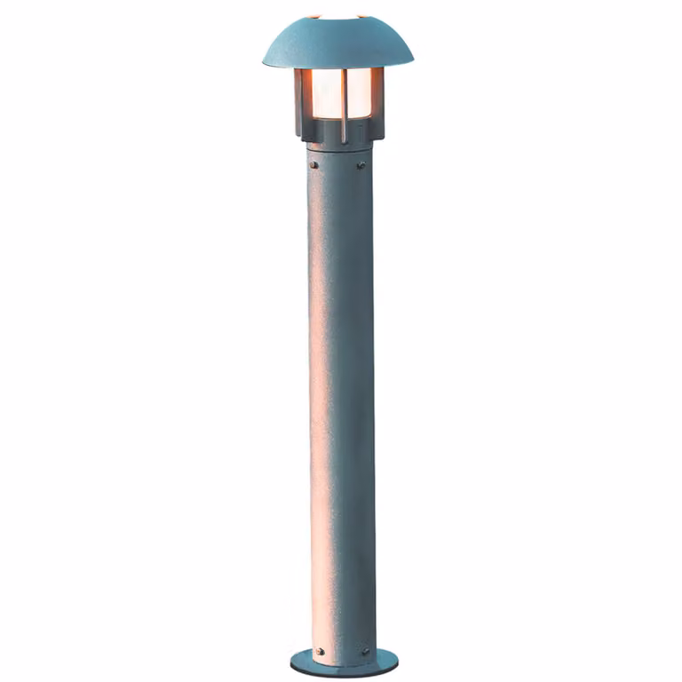 Lampada da esterno Konstsmide Heimdal in alluminio verniciato argento, con vetro opalino