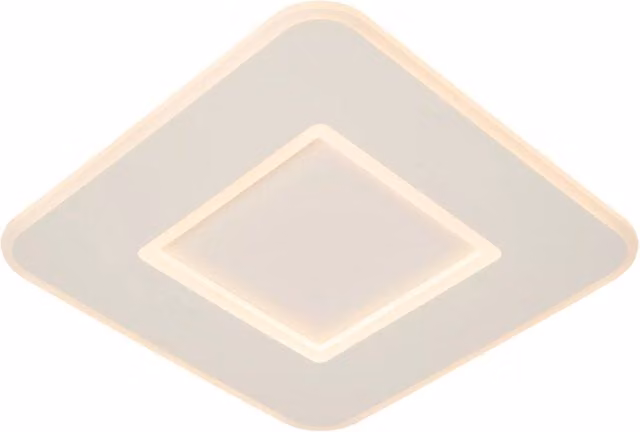 Plafoniera LED moderna quadrata Lucide bianca dimmabile L: 39,4 cm