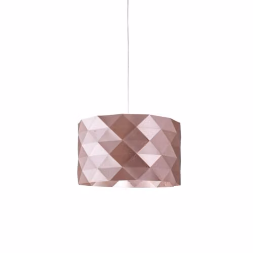 Lampadario Moderno Polilux ® Pink Metal E Metallo Cromo 5 Luci E27