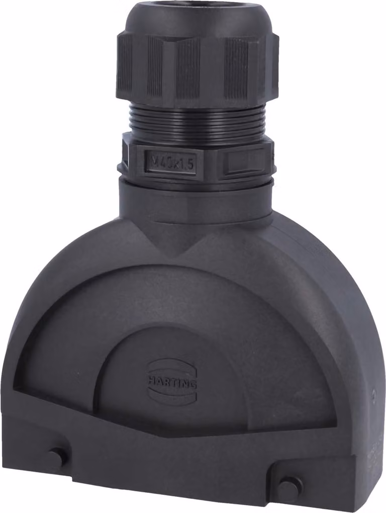 HARTING Han ECO 24B Custodia a manicotto, 1xM40 uscita cavo diritta, per 2 staffe (nella parte inferiore) Intervallo di serraggio 16,0 mm - 28,0 mm -