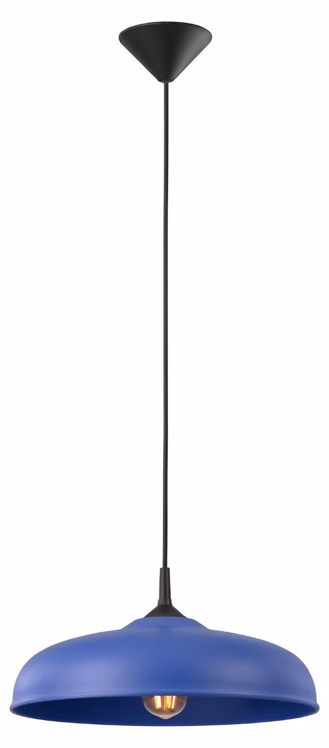 Lampada a sospensione GINA oltremare 1xE27 15W acciaio 74x38x38cm Sollux Lighting