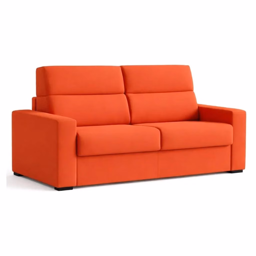 Divano Letto Ecate DMORA 2 Posti Sfoderabile Arancione Made in Italy L: 200 cm, P: 95 cm – 2