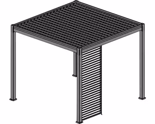 Pannello ombreggiante 1 m orizzontale per pergola bioclimatica Rojaplast