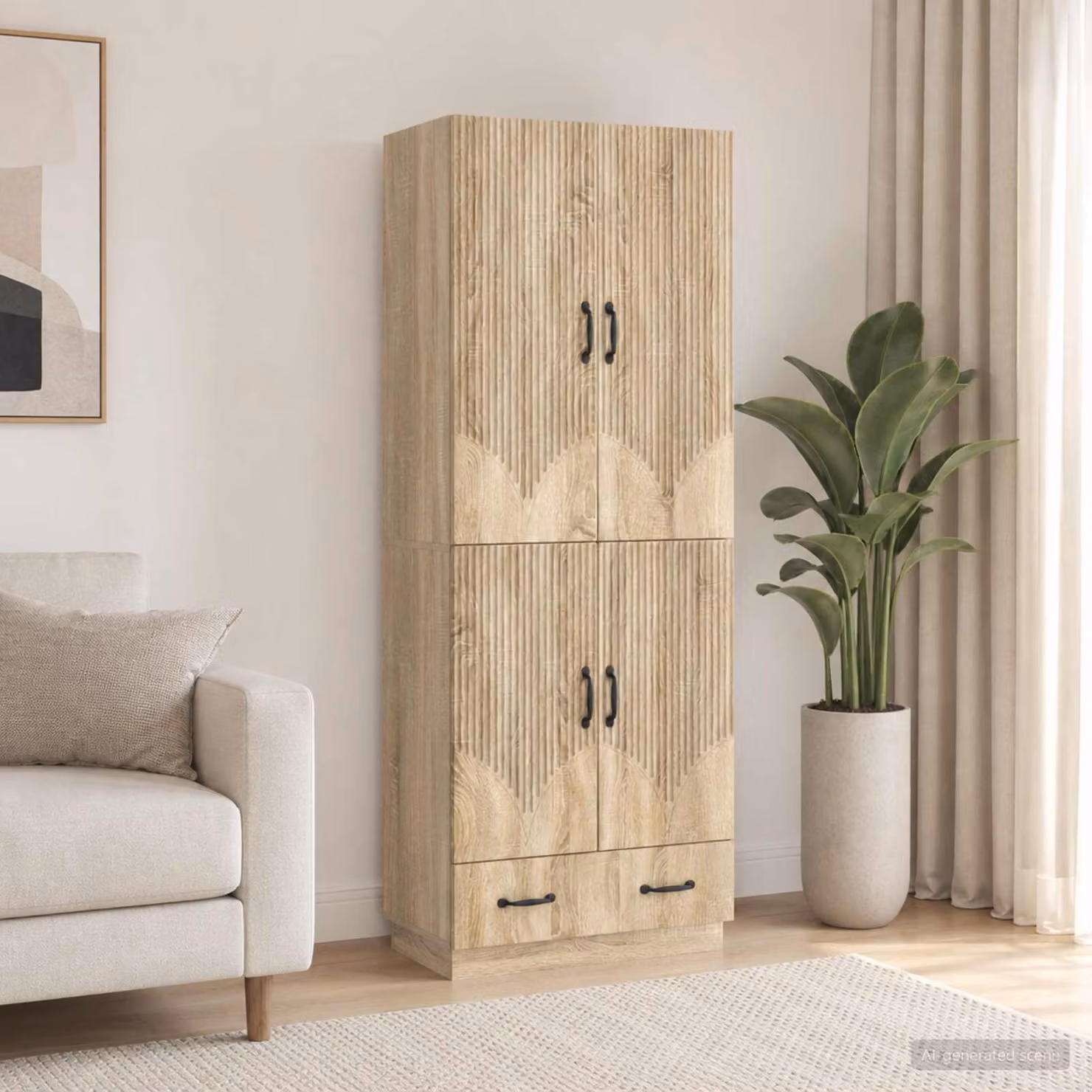 Set di 2 armadi moderni vidaXL in legno ingegnerizzato MDF colore marrone con ante a battente e ripiani interni
