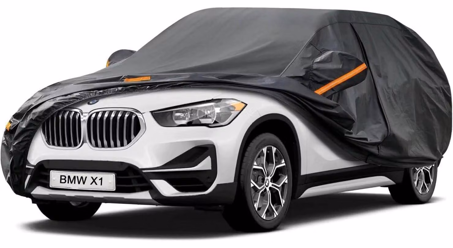 Copertura per auto Autoplane, impermeabile e traspirante, per BMW X1 (2009-2025), 7 strati, copertura completa, colore nero