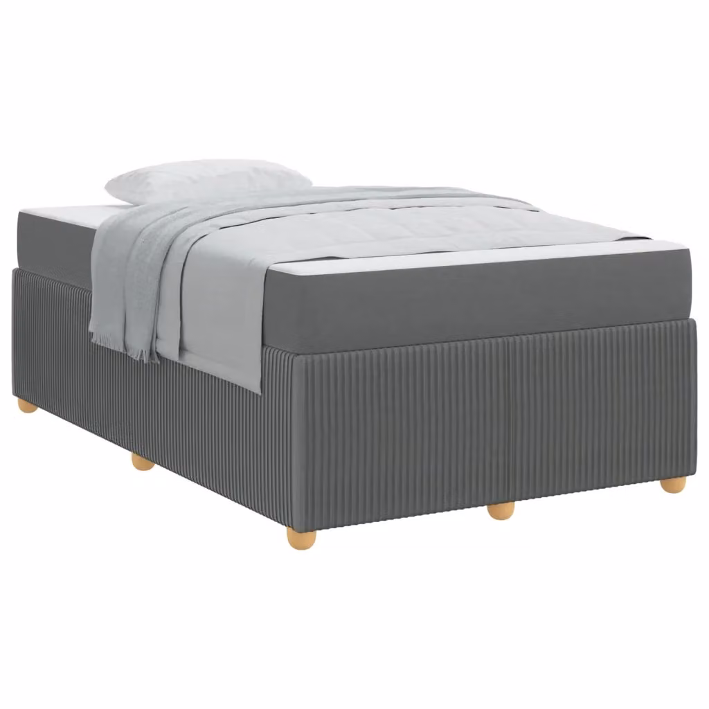 Struttura del letto imbottita vidaXL in tessuto grigio, L/P/H: 120 x 200 x 66 cm – 2