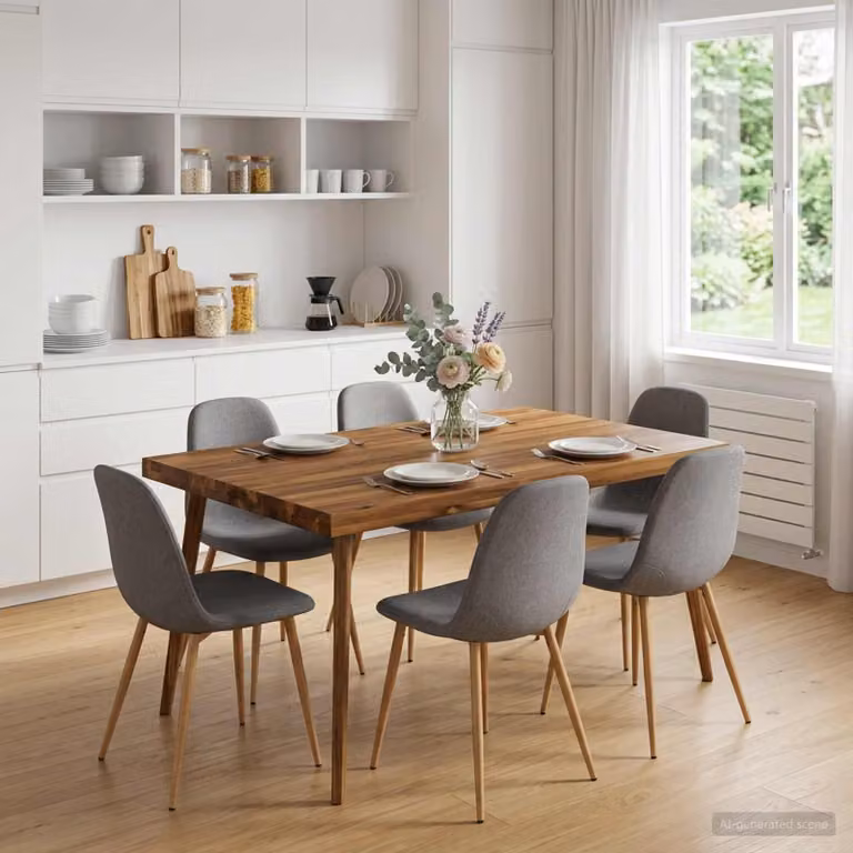 Piano del tavolo rettangolare in legno di acacia vidaXL, colore marrone, L 80 cm x P 60 cm x H 3,2 cm