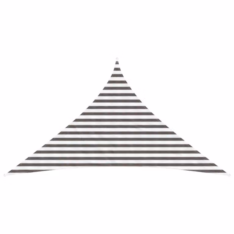 Telo Ombra Triangolare vidaXL in HDPE Multicolore con Ganci in Acciaio Inox L/P/H: 3 x 3 x 4,2 m