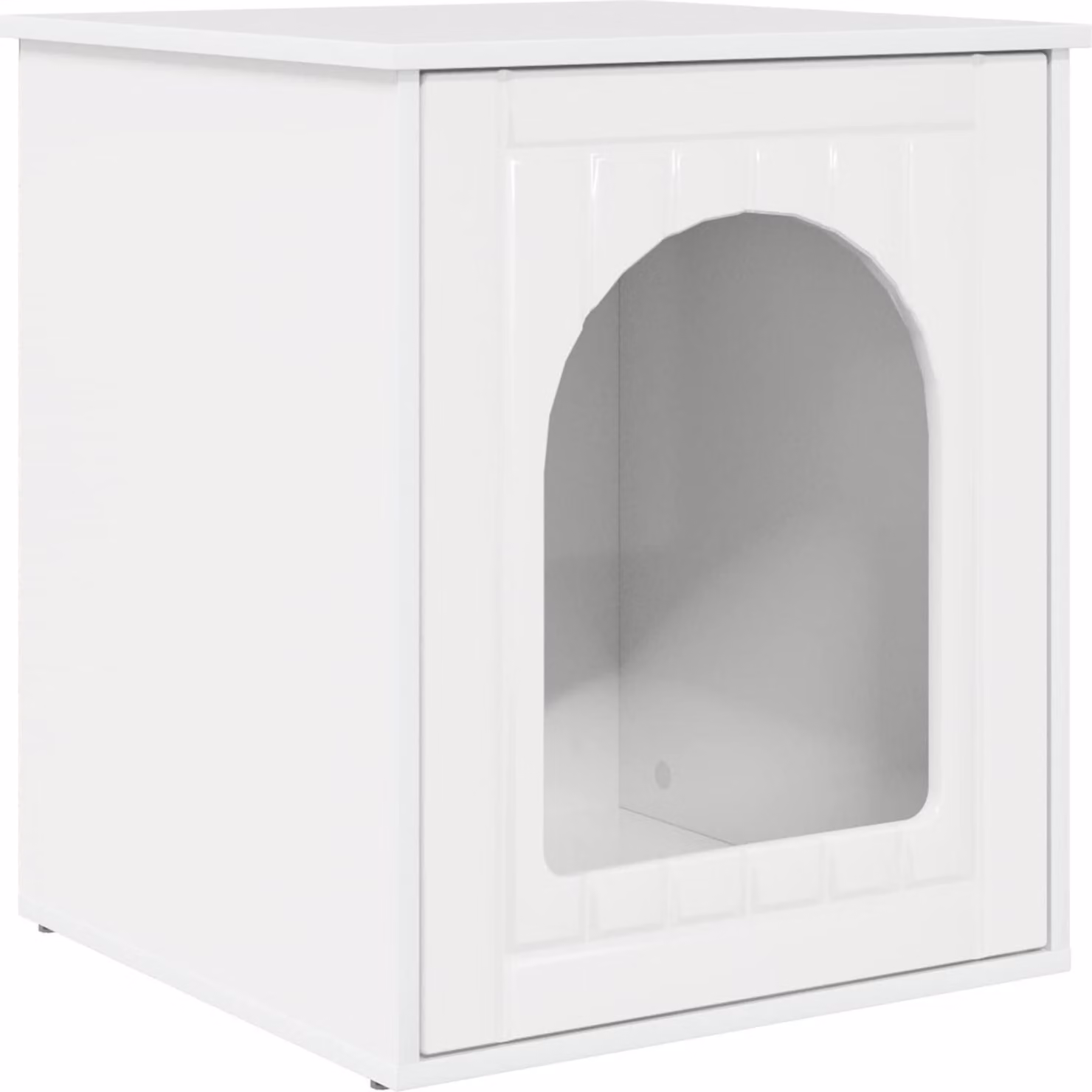 Casa per Gatti Bianco Lucido 53 x 52 x 62 cm Legno multistrato