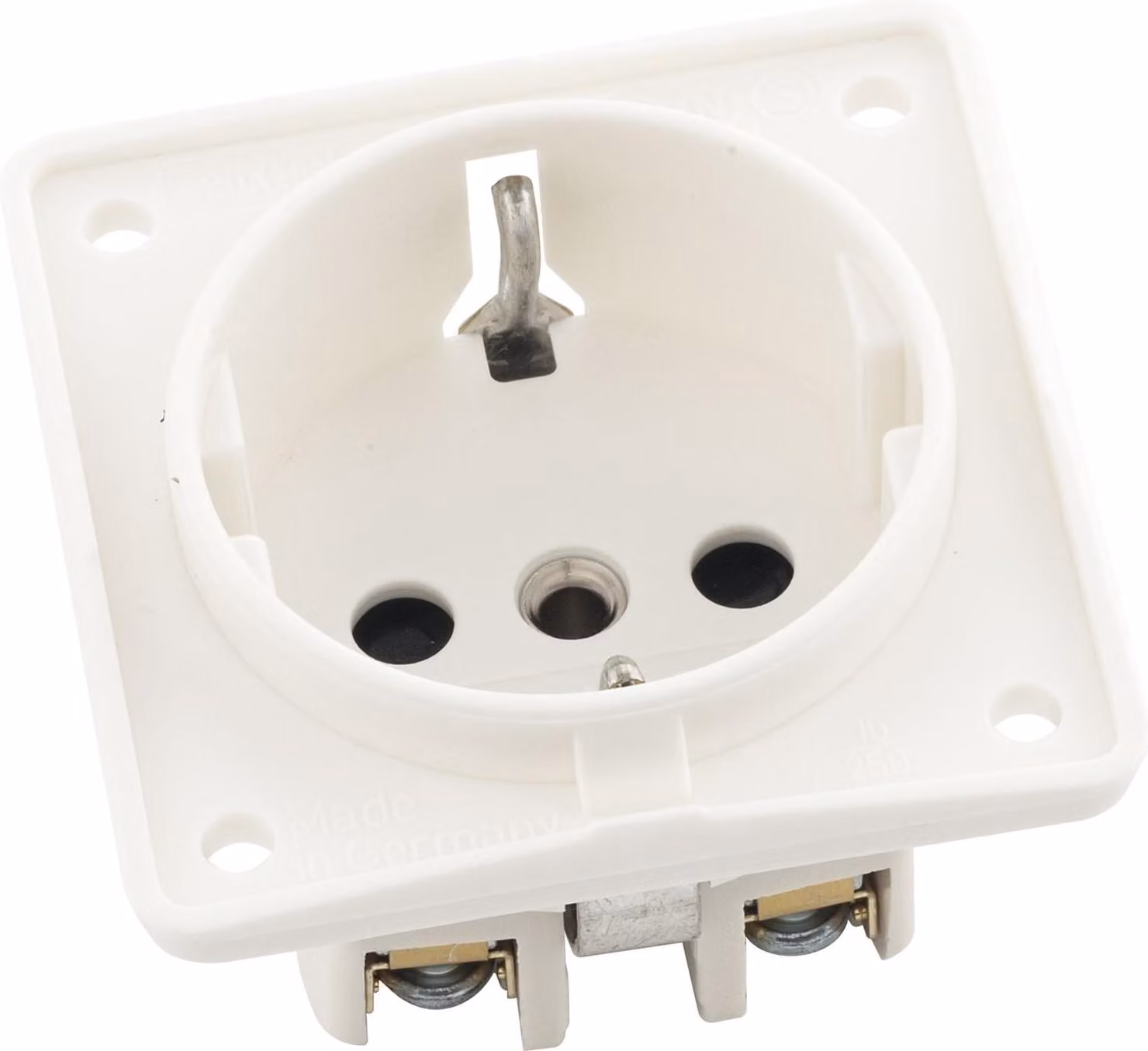 Spina Schuko polare bianca con terminali a vite - Presa 941952502
