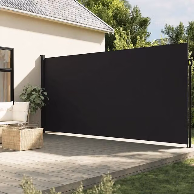 Tenda da sole laterale retrattile DESIGN IN nera in poliestere e acciaio L: 600 cm, H: 220 cm