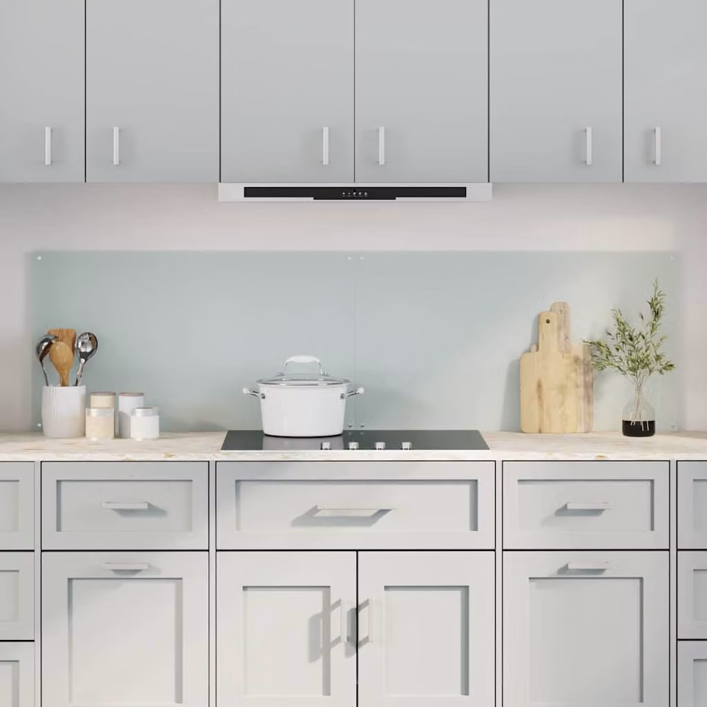 Set di 2 schienali da cucina vidaXL in vetro temperato bianco, L 90 cm x H 50 cm