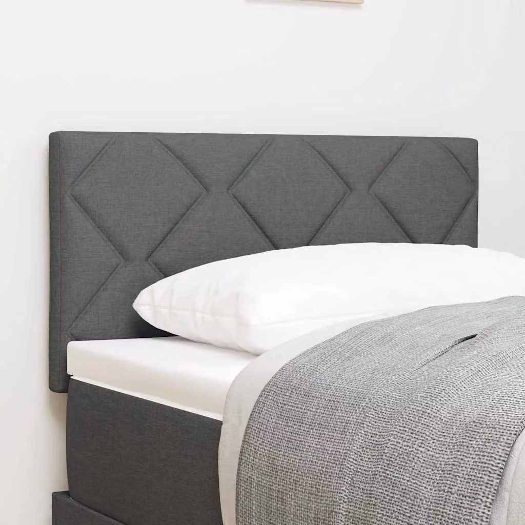 Testiera per letto vidaXL in tessuto grigio con illuminazione LED integrata e porta di ricarica USB
