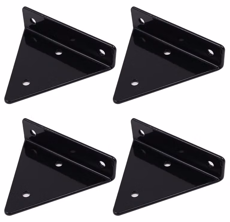 Omgoods - Supporti triangolari invisibili per mensole, set di 4 per mensole a parete