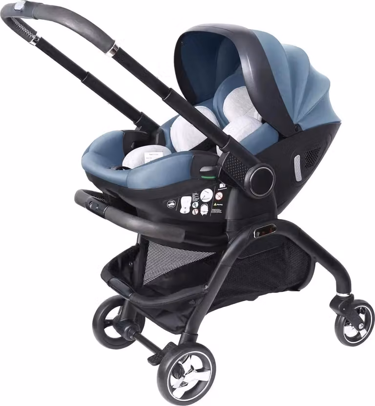 Passeggino, design compatto, navicella leggera per neonati, blu