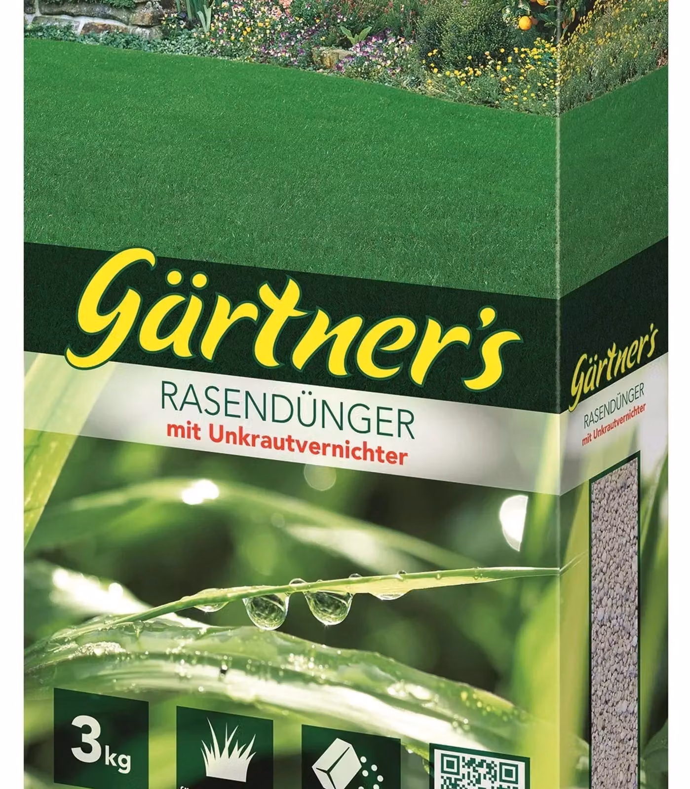 Fertilizzante per prato con diserbante, 3 kg