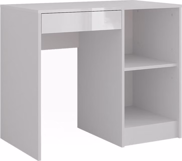 Tavolo da toeletta Vicco Sherry Bianco/Bianco lucido 89.8 cm senza specchio, Model 57687