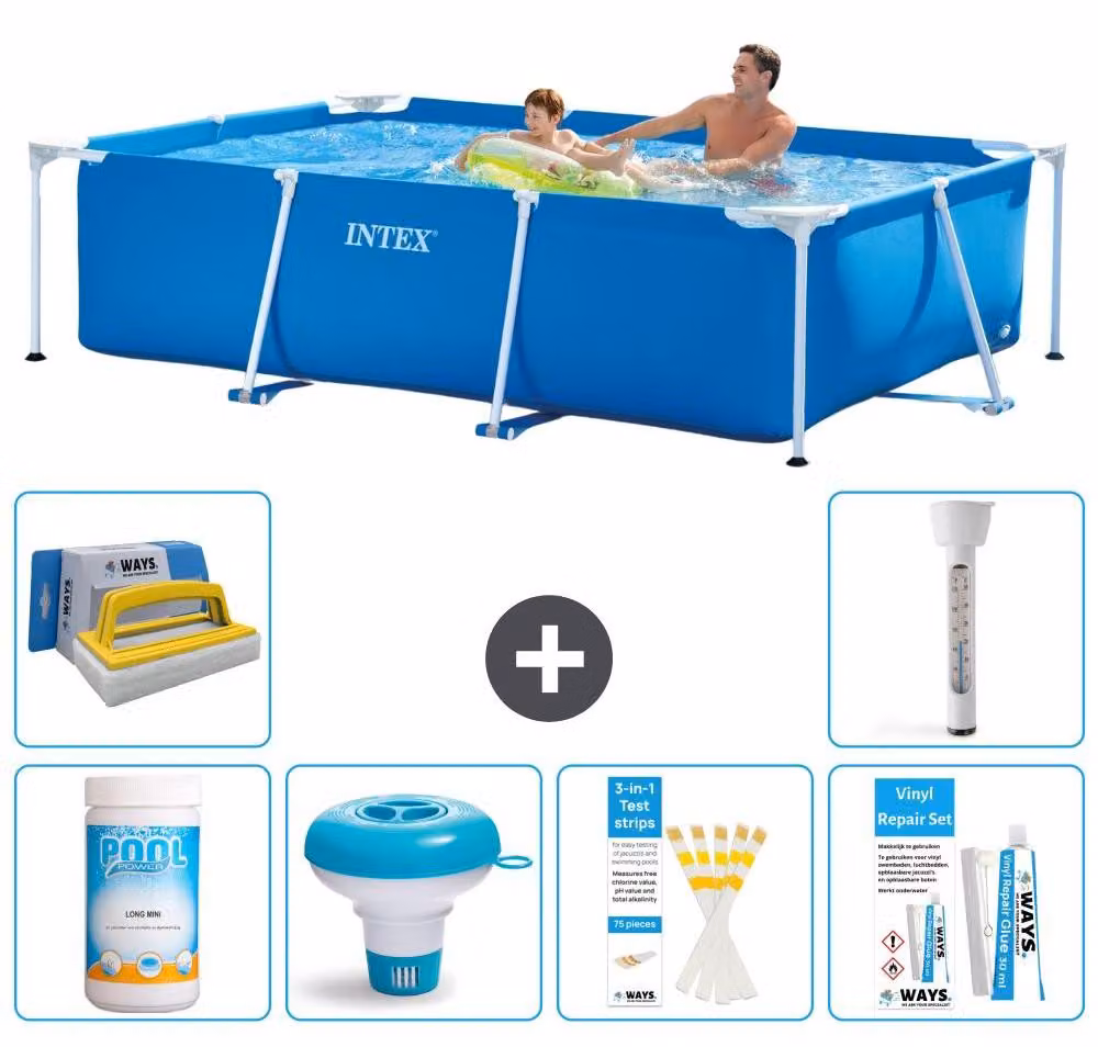 Piscina fuori terra rettangolare - 260x160x65 cm - 7 pezzi - Modello S21251