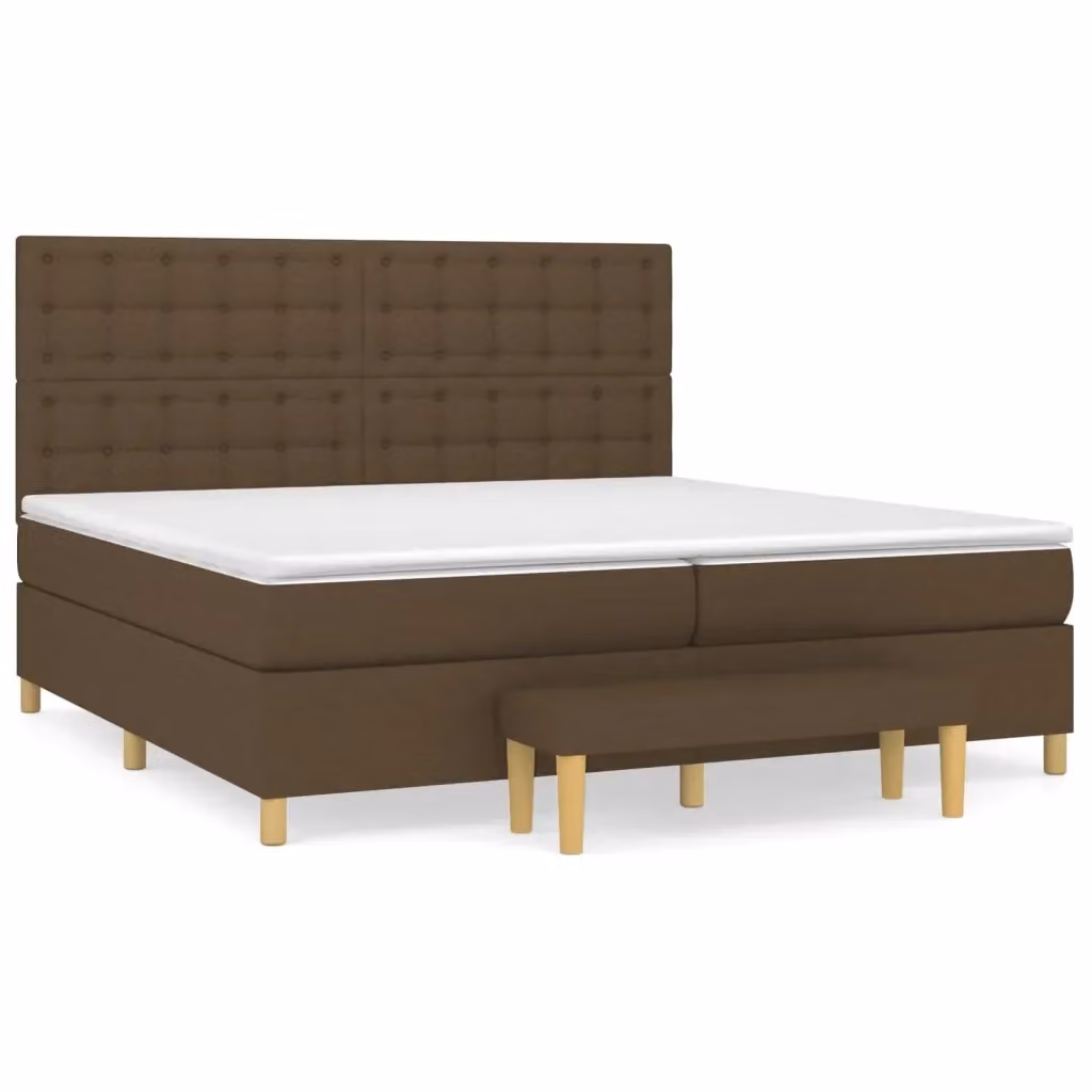 Letto Ibrido con Giroletto a Molle e Materasso vidaXL, Marrone e Bianco, L/P: 200 x 200 cm – 2