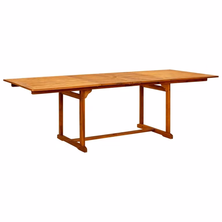 Tavolo da pranzo da giardino in legno di acacia 160-240 x 75 x 100 cm Rettangolare