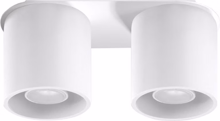 Faretto RONDEO bianco 2xGU10x40W in metallo, dimensioni: 12x26x10 cm, IP20, Pure Lume