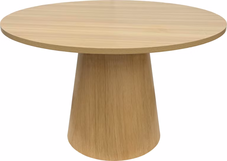 Tavolo da pranzo rotondo scandinavo 120 cm effetto legno chiaro - Oviala Noelie