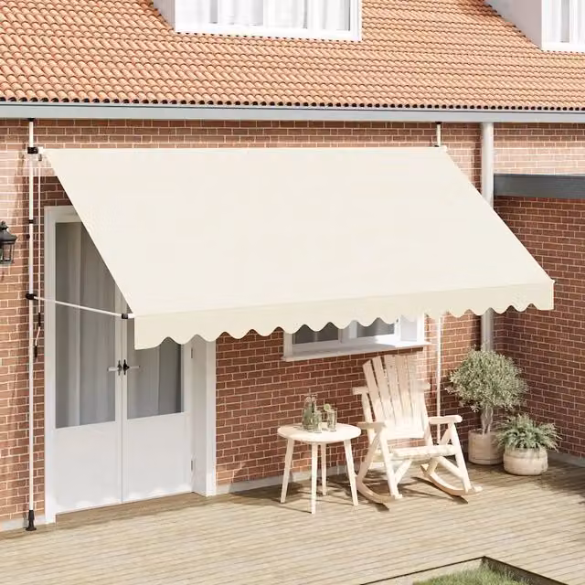 Tenda da sole retrattile manuale DESIGN IN per patio in poliestere beige L: 400 cm, P: 300 cm