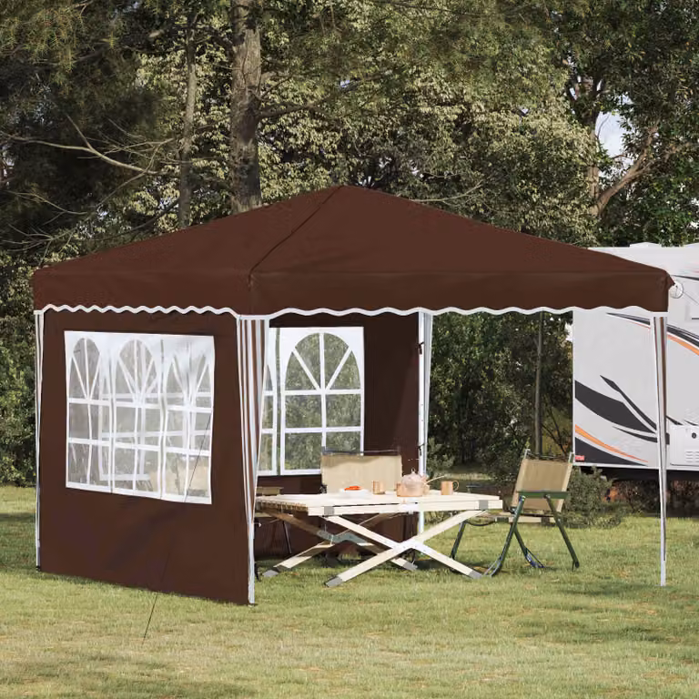 Tenda per feste a pop-up vidaXL Marrone L/P/H: 288 x 288 x 245 cm