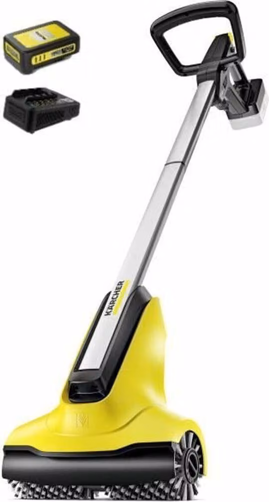 Karcher PCL 3-18 cordless patio cleaner with 18V/2.5Ah battery and rotating brush