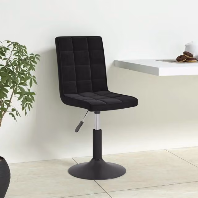 Sedie da Pranzo Girevoli 6 pz Nere in Velluto 3089297